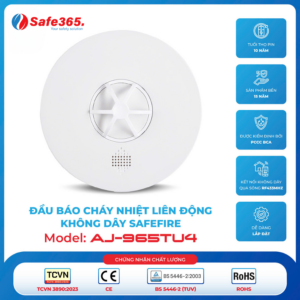 Hệ thống báo cháy tự động không dây Safefire - TNF-X (Combo 5 món) Bao chay nhiet AJ 965TU4