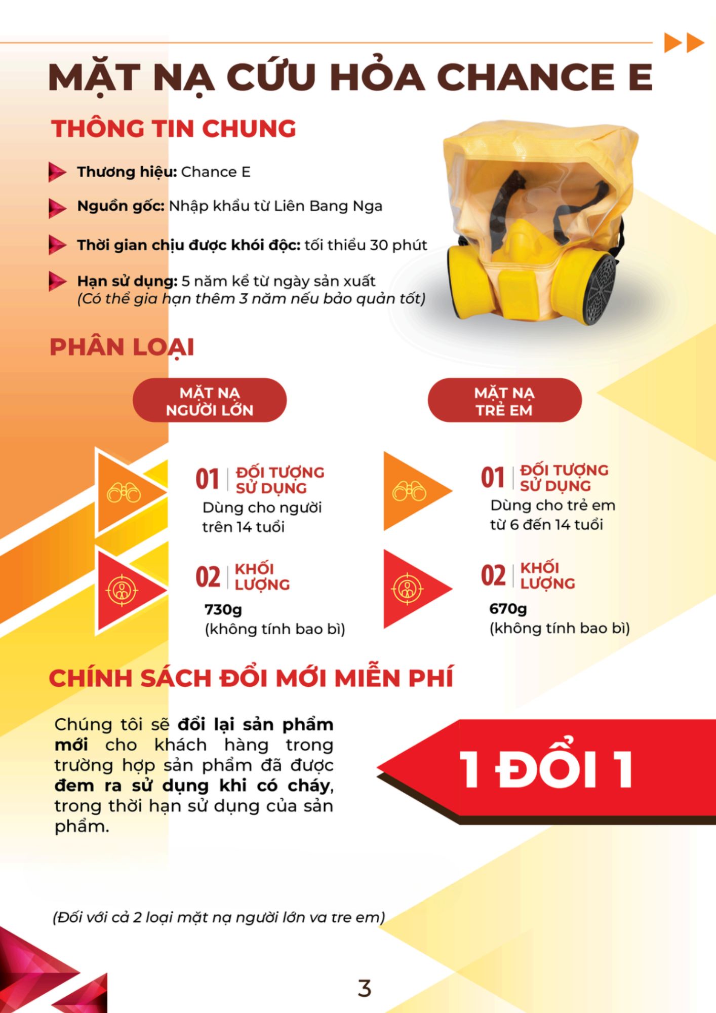 Phân loại các loại Mặt nạ cứu hỏa chống khói phòng độc Chance E