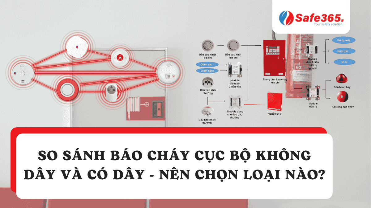 So sánh báo cháy cục bộ không dây và có dây - Nên chọn loại nào? Báo cháy không dây và có dây