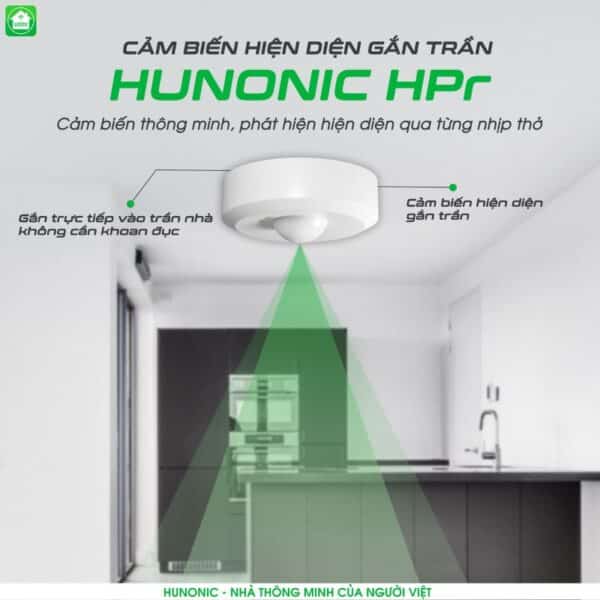 Cảm Biến Hiện Diện Ốp Trần Hunonic HPR Cảm Biến Hiện Diện Wifi Ốp Trần Hunonic HPR
