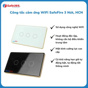 Công tắc cảm ứng 3 nút Wifi