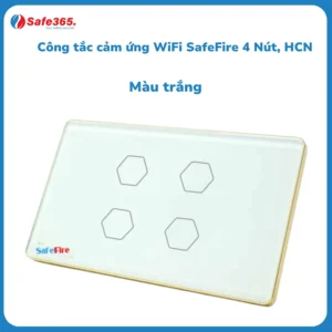 Công tắc cảm ứng 4 nút màu trắng