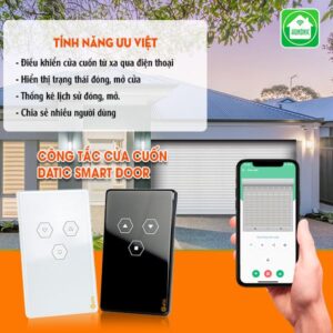 Công Tắc Cửa Cuốn Wifi Datic Smart Door (Màu đen) cong tac cua cuon datic den 3