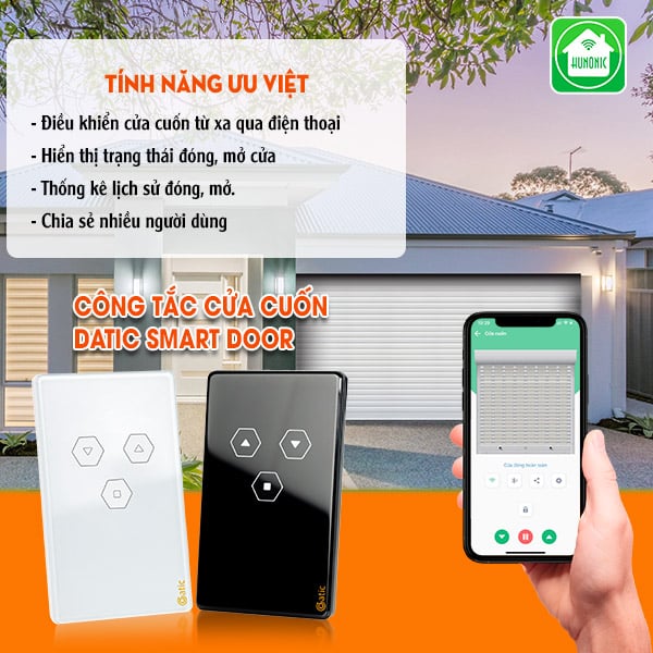 Công Tắc Cửa Cuốn Wifi Datic Smart Door (Màu đen) Công Tắc Cửa Cuốn Wifi Datic Smart Door (Màu đen) - Ảnh 3
