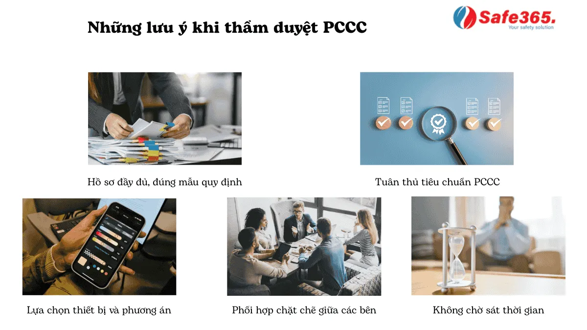 Lưu ý khi thẩm duyệt Pccc